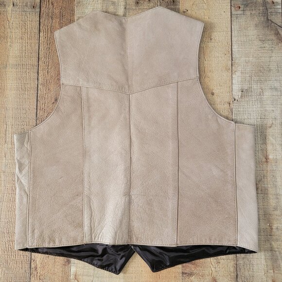 Unik Tan Leather Riding Vest - Picture 2 of 15